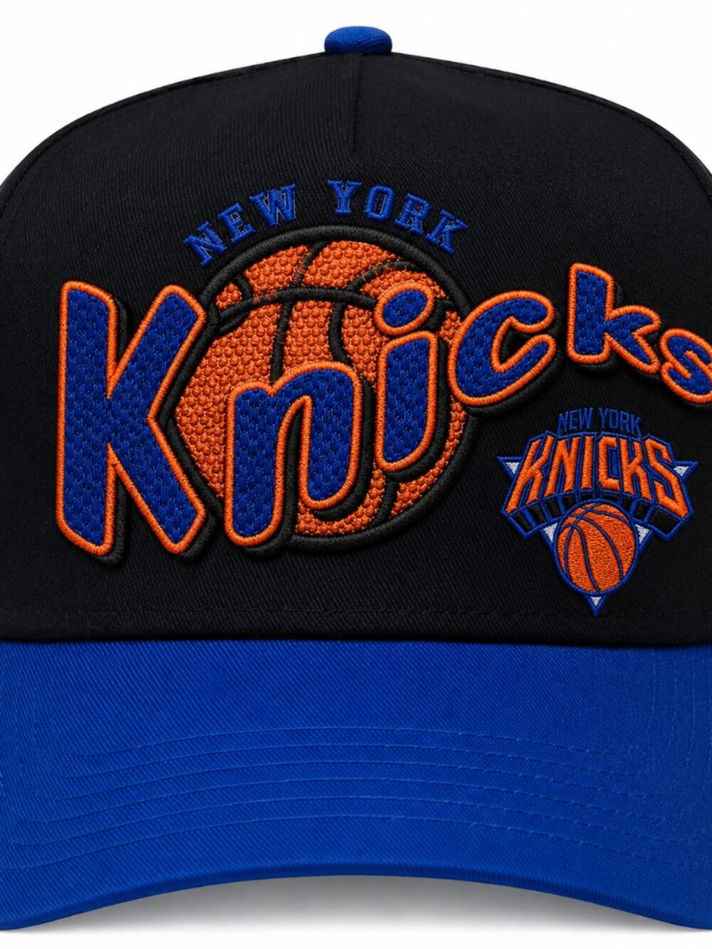 New York Knicks Black & Blue Snapback Hat